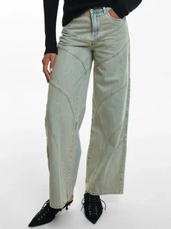 PARFOIS Pantalón Vaquero De Tiro Medio Azul Sale