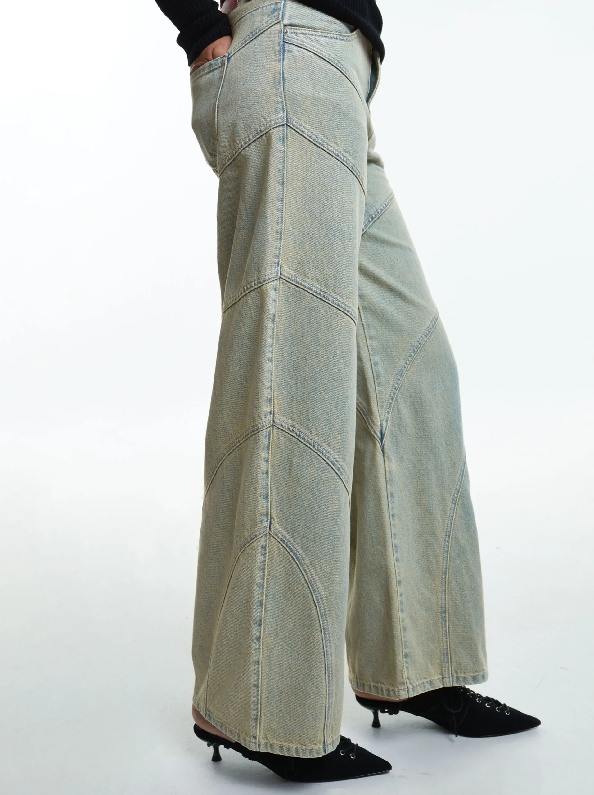 PARFOIS Pantalón Vaquero De Tiro Medio Azul Sale