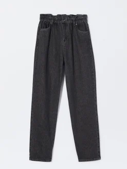 PARFOIS Pantalón Vaquero Paperbag Gris New