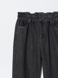 PARFOIS Pantalón Vaquero Paperbag Gris New