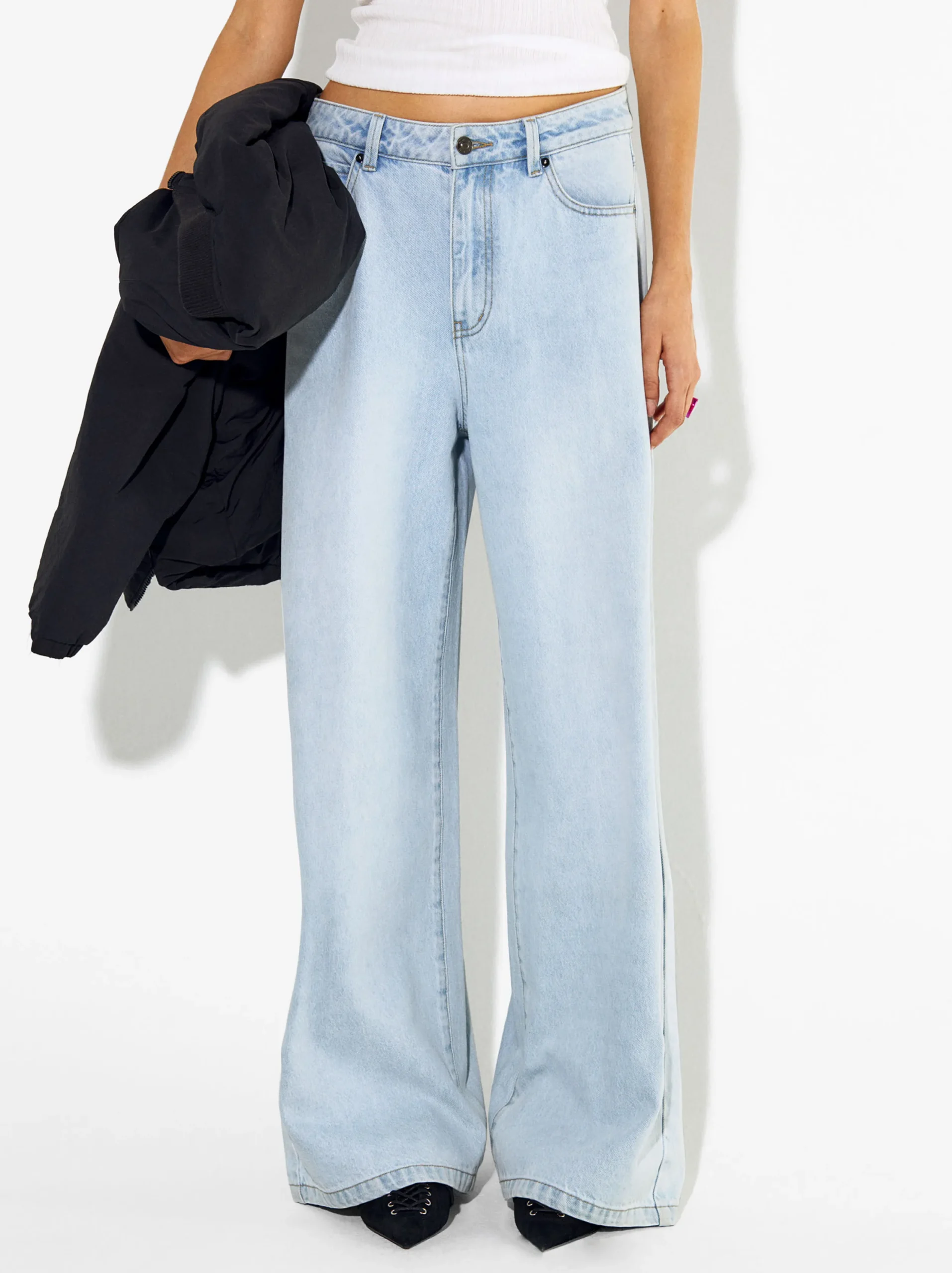 PARFOIS Pantalón Vaquero Wide Leg Azul Best