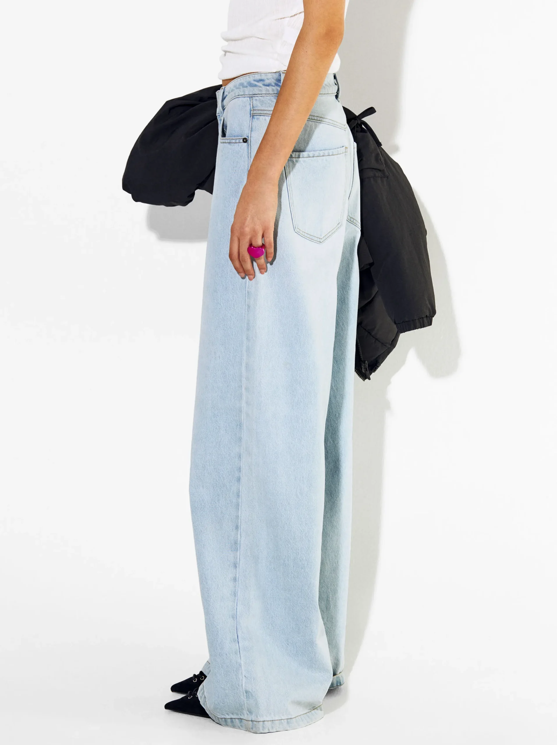 PARFOIS Pantalón Vaquero Wide Leg Azul Best