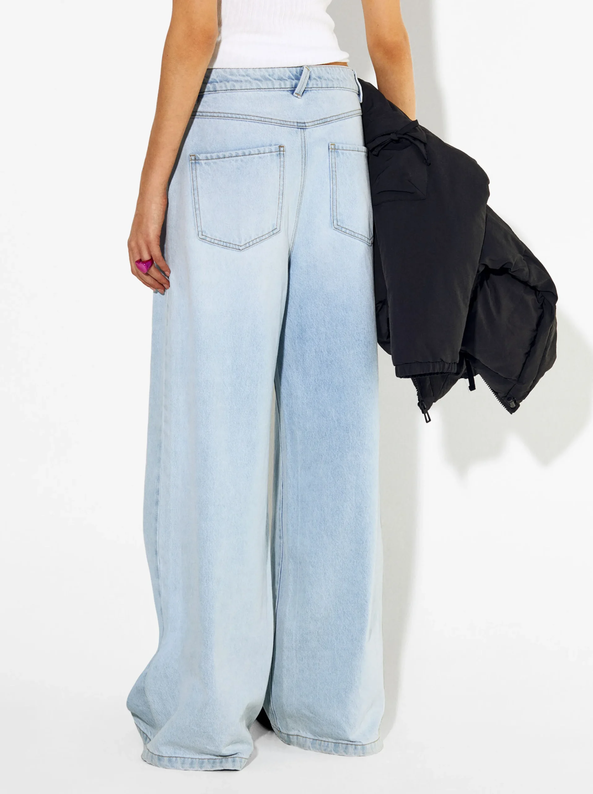 PARFOIS Pantalón Vaquero Wide Leg Azul Best