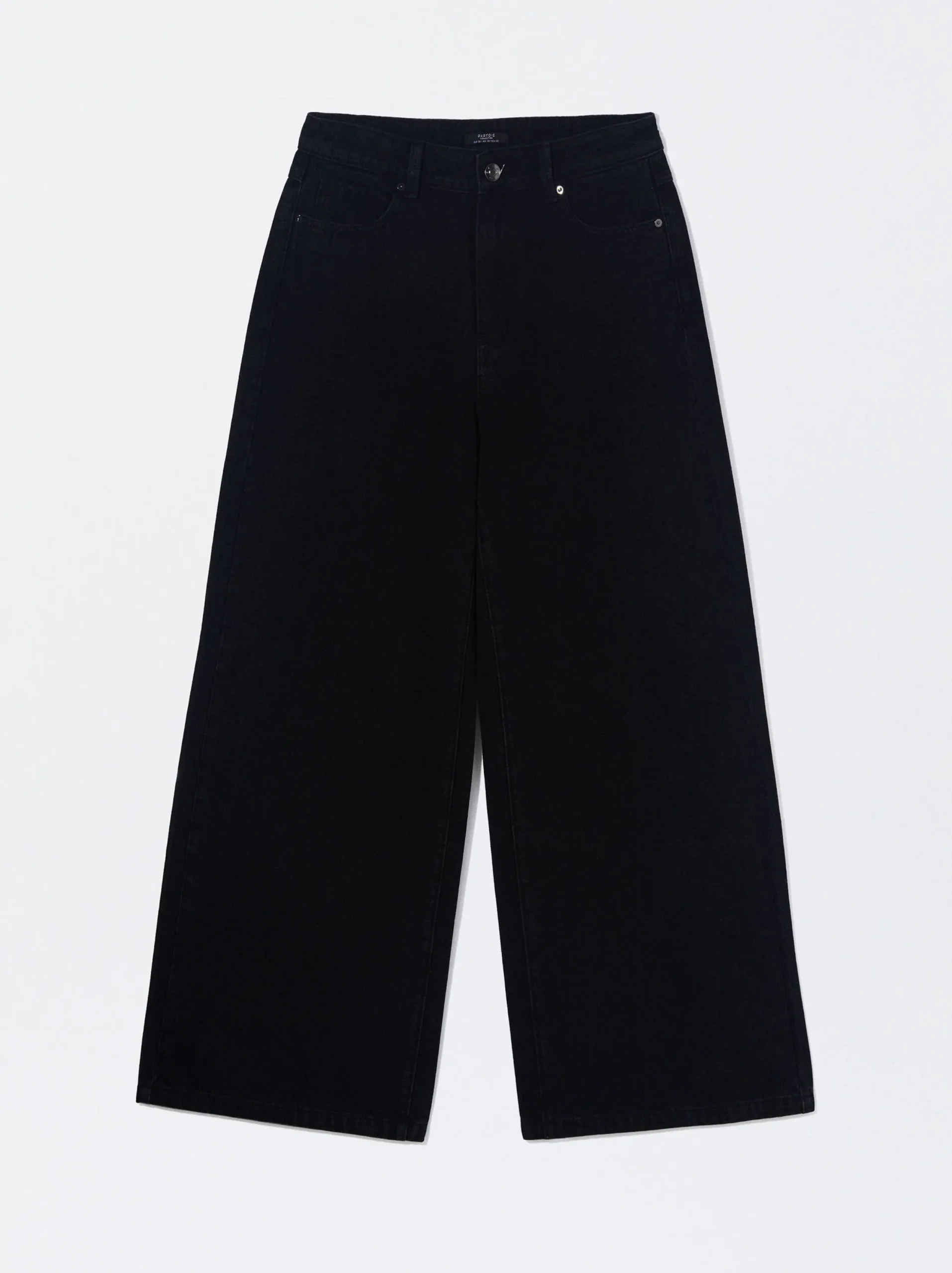 PARFOIS Pantalón Vaquero Wide Leg Negro Sale