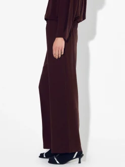 PARFOIS Pantalón Wide Leg Con Lyocell Burdeos Hot