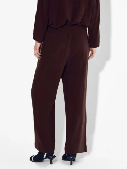 PARFOIS Pantalón Wide Leg Con Lyocell Burdeos Hot