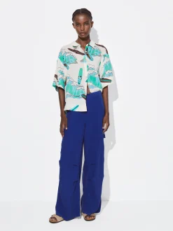 PARFOIS Pantalones Cargo Algodón Azul Cheap