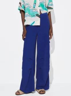 PARFOIS Pantalones Cargo Algod&oacute;n Azul Cheap