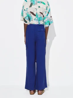 PARFOIS Pantalones Cargo Algod&oacute;n Azul Cheap