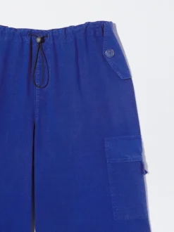 PARFOIS Pantalones Cargo Algod&oacute;n Azul Cheap