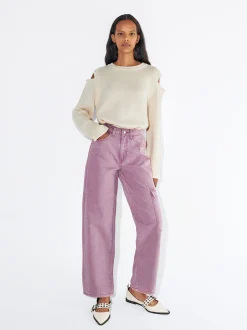 PARFOIS Pantalones Cargo Algod&oacute;n Rosa Hot