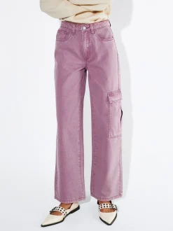 PARFOIS Pantalones Cargo Algod&oacute;n Rosa Hot