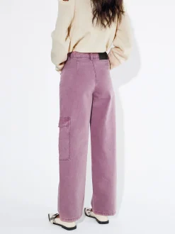 PARFOIS Pantalones Cargo Algod&oacute;n Rosa Hot
