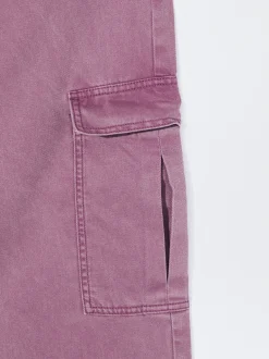 PARFOIS Pantalones Cargo Algod&oacute;n Rosa Hot