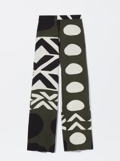PARFOIS Pantalones Impresión Geométrica Caqui Best