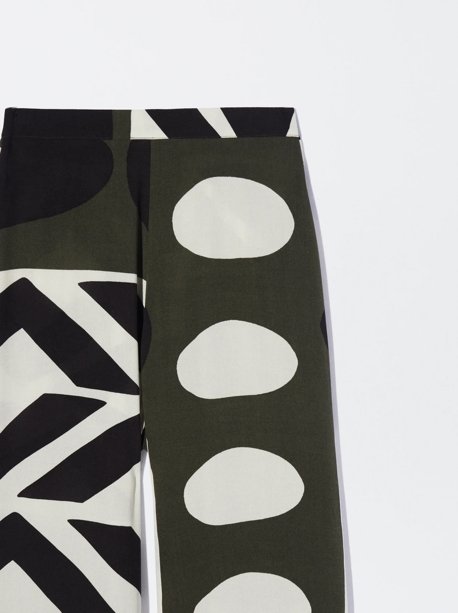 PARFOIS Pantalones Impresión Geométrica Caqui Best