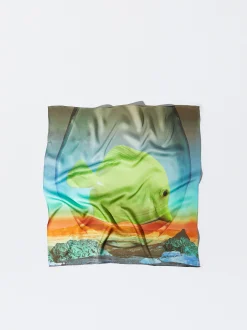 PARFOIS Pañuelo Con Estampado De Pez Multicor Flash Sale