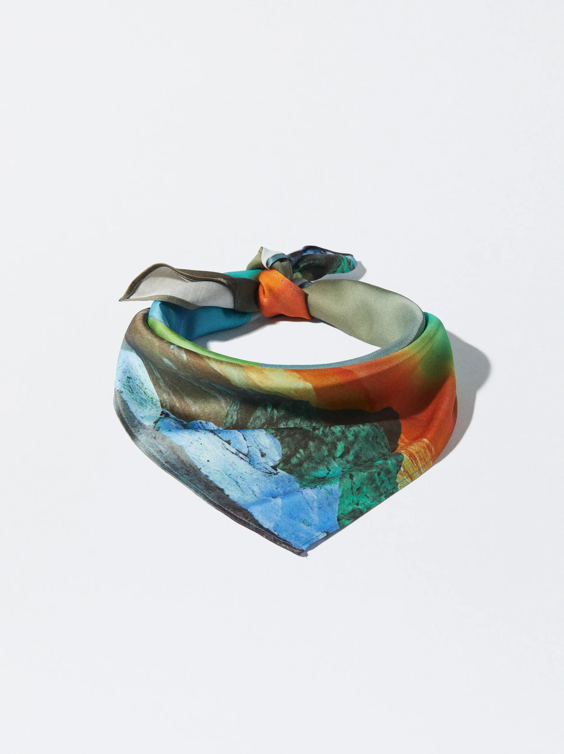 PARFOIS Pañuelo Con Estampado De Pez Multicor Flash Sale