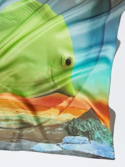 PARFOIS Pañuelo Con Estampado De Pez Multicor Flash Sale