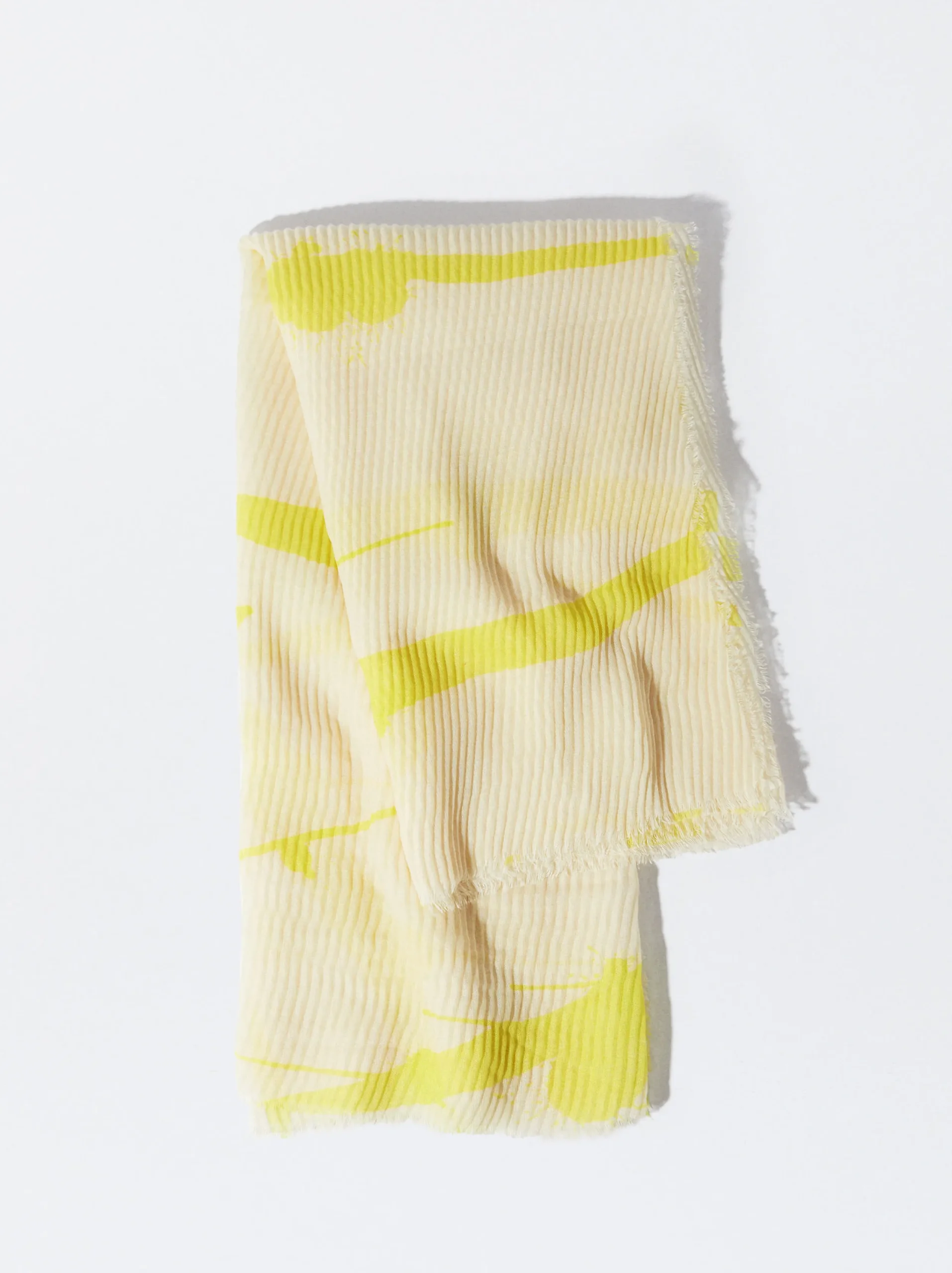PARFOIS Pañuelo Con Estampado Amarillo Flash Sale