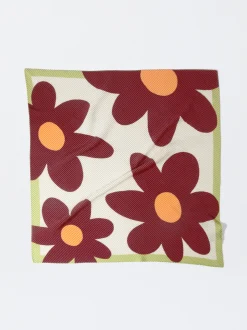 PARFOIS Pañuelo Cuadrado Estampado Floral Multicor New