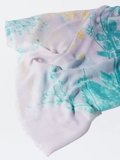 PARFOIS Pa&ntilde;uelo Estampado Floral Azul Discount