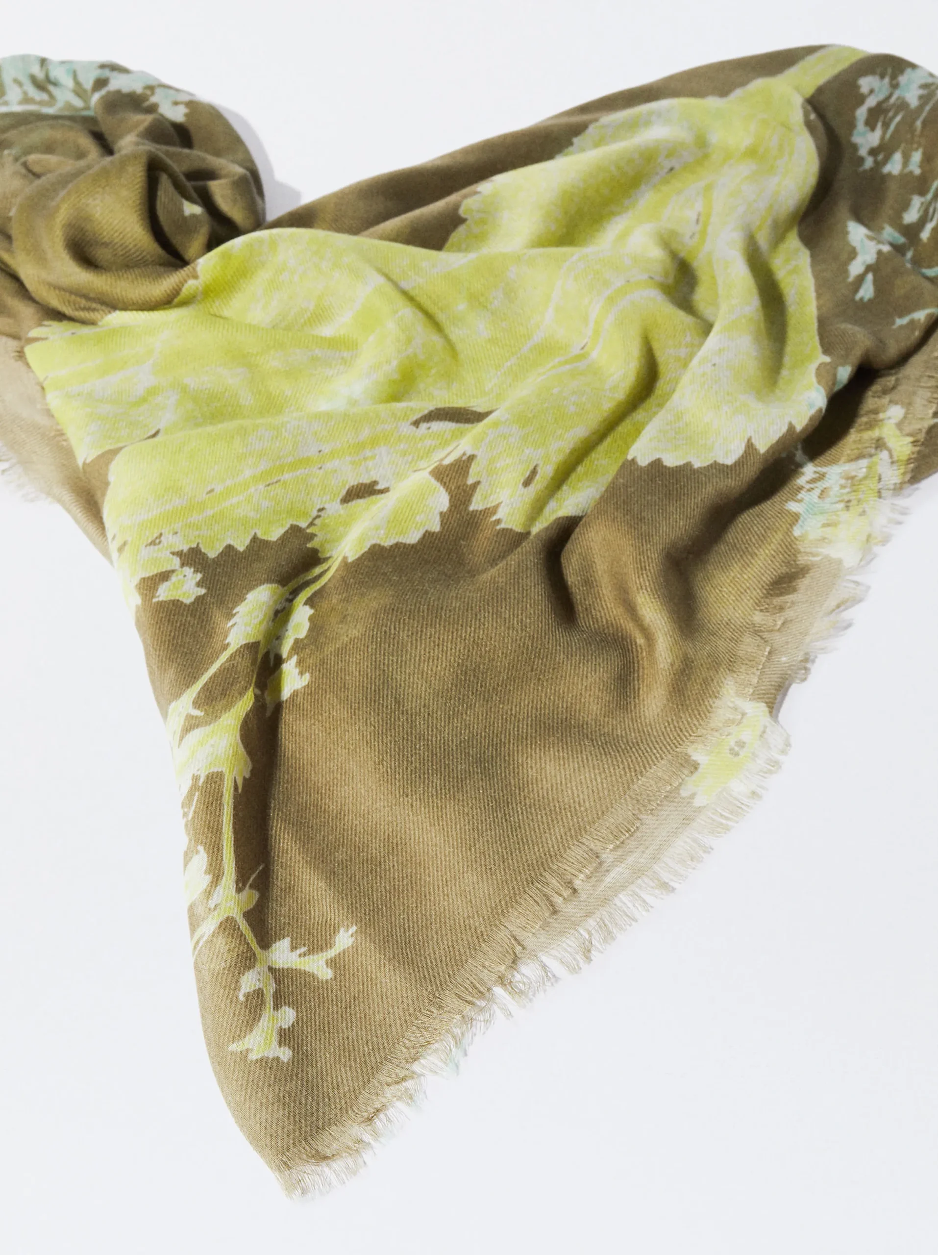 PARFOIS Pañuelo Estampado Floral Verde Cheap
