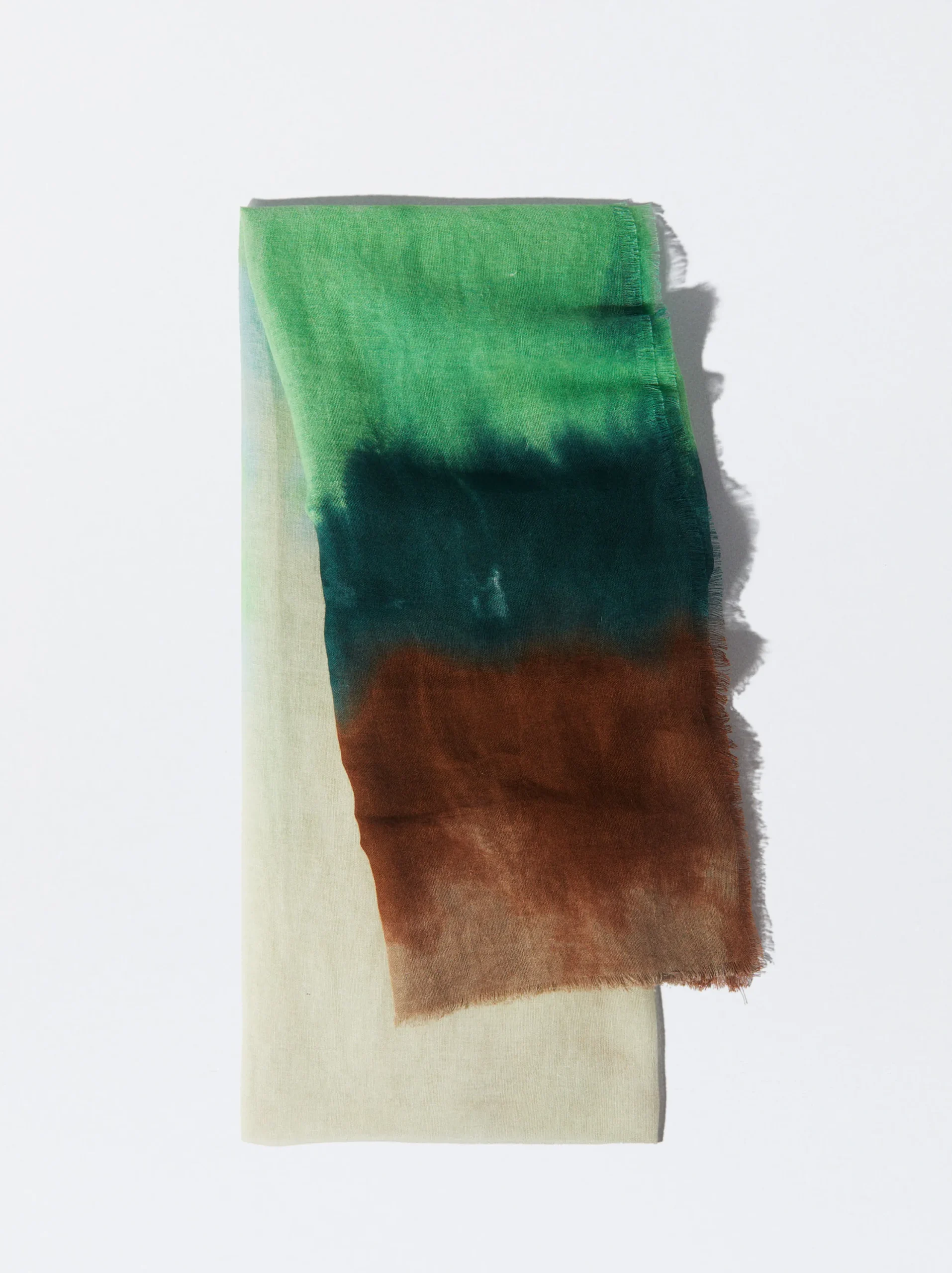 PARFOIS Pañuelo Tie-Dye Con Lino Multicor Fashion