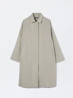 PARFOIS Parka Con Efecto Brillante Gris New