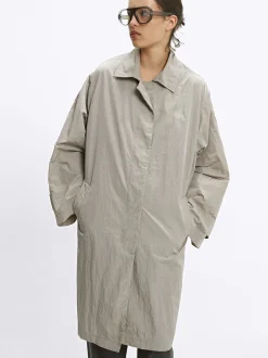 PARFOIS Parka Con Efecto Brillante Gris New