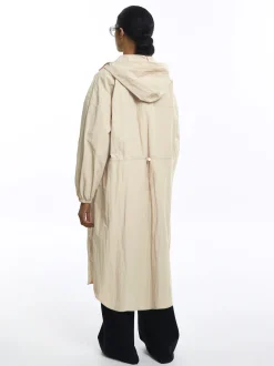 PARFOIS Parka Larga Con Bolsillos Beige Shop