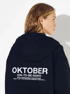 PARFOIS Parka Larga Con Capucha Negro Cheap
