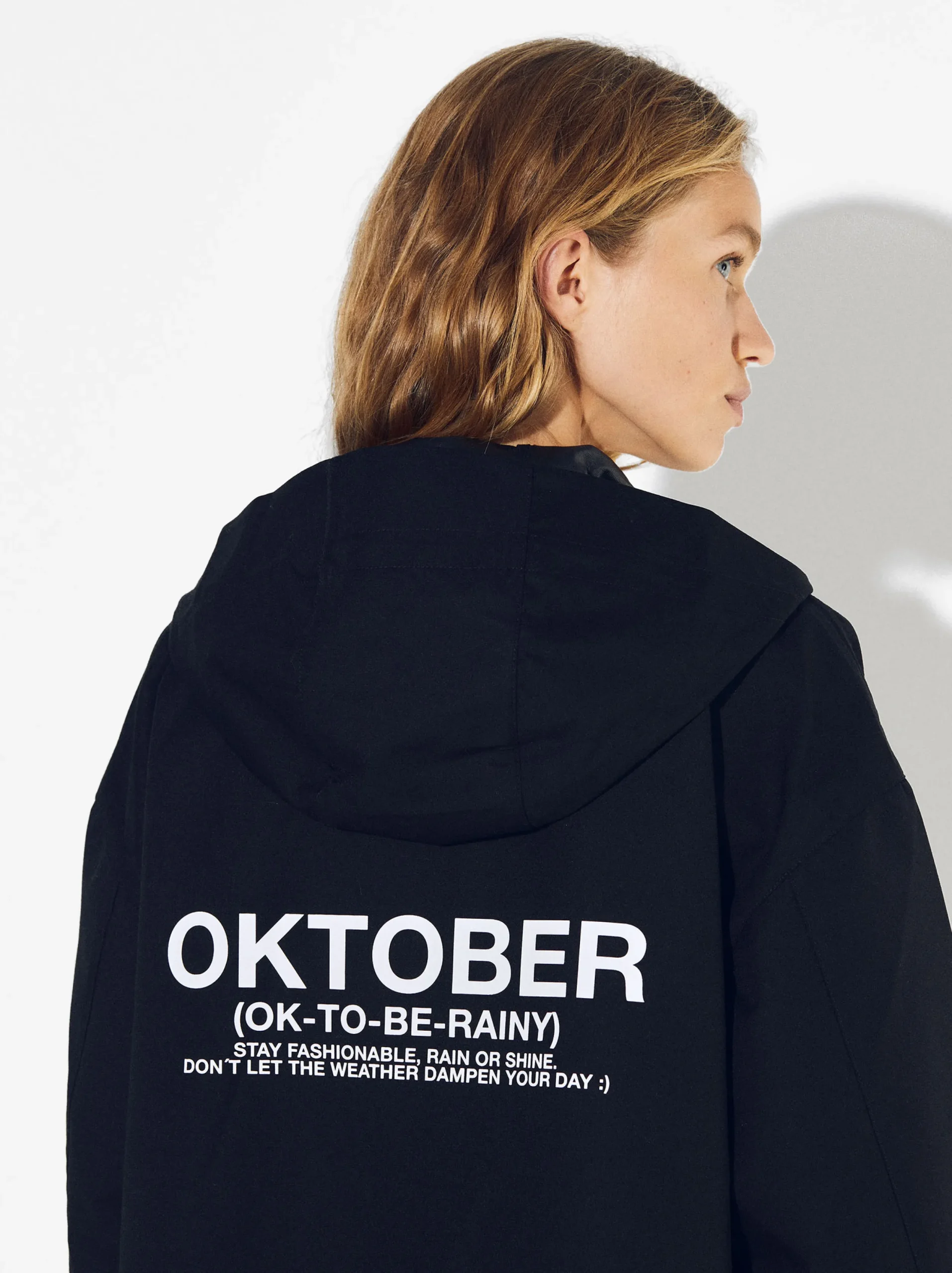 PARFOIS Parka Larga Con Capucha Negro Cheap