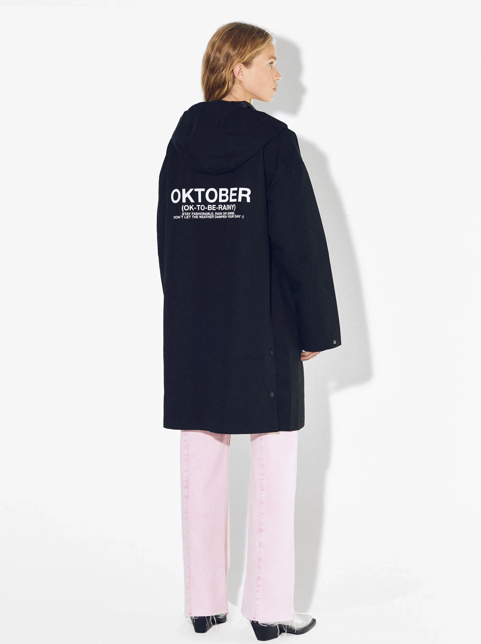 PARFOIS Parka Larga Con Capucha Negro Cheap