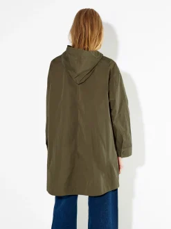 PARFOIS Parka Larga Con Capucha Caqui Best