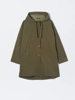 PARFOIS Parka Larga Con Capucha Caqui Best