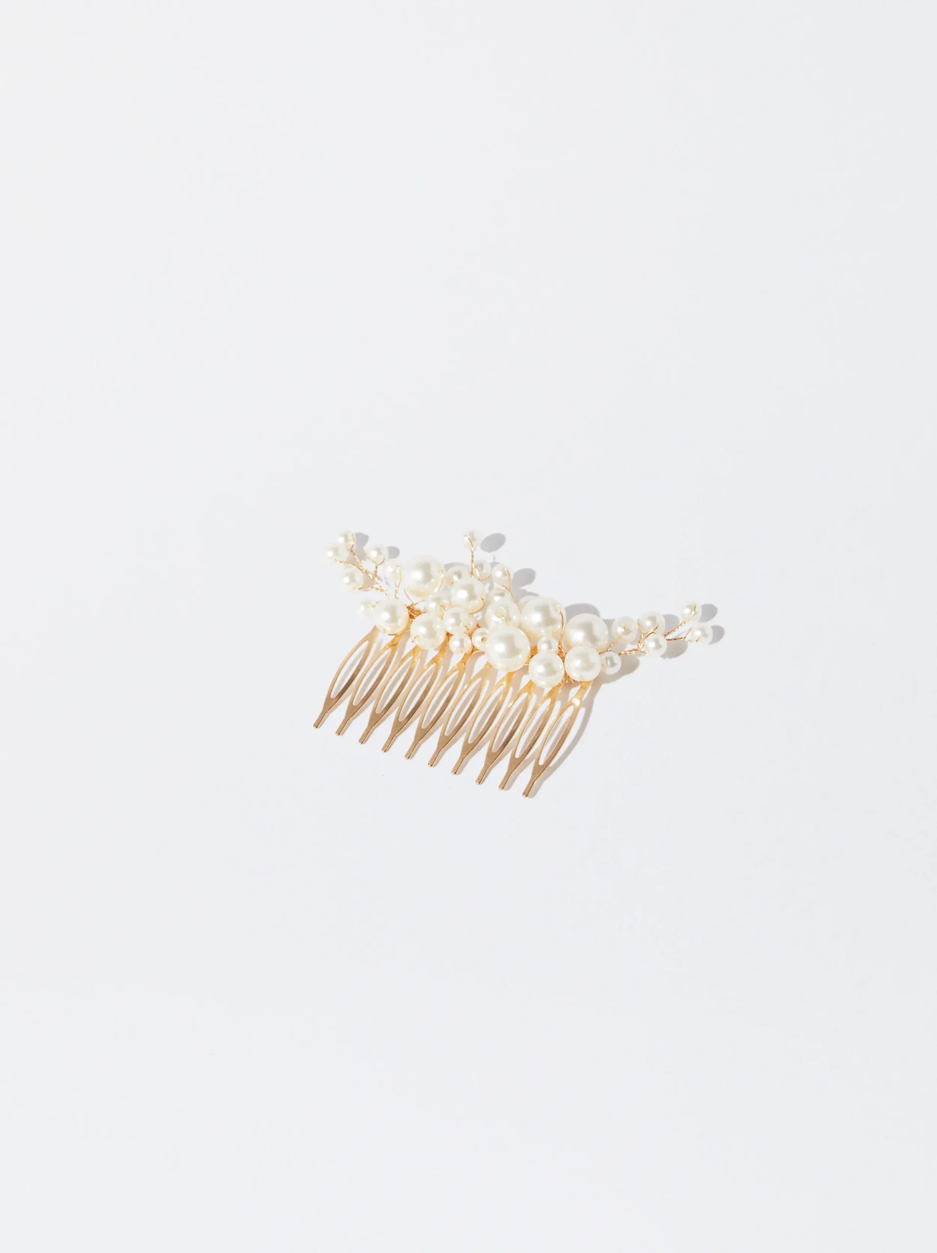 PARFOIS Peineta Con Perlas Blanco Clearance