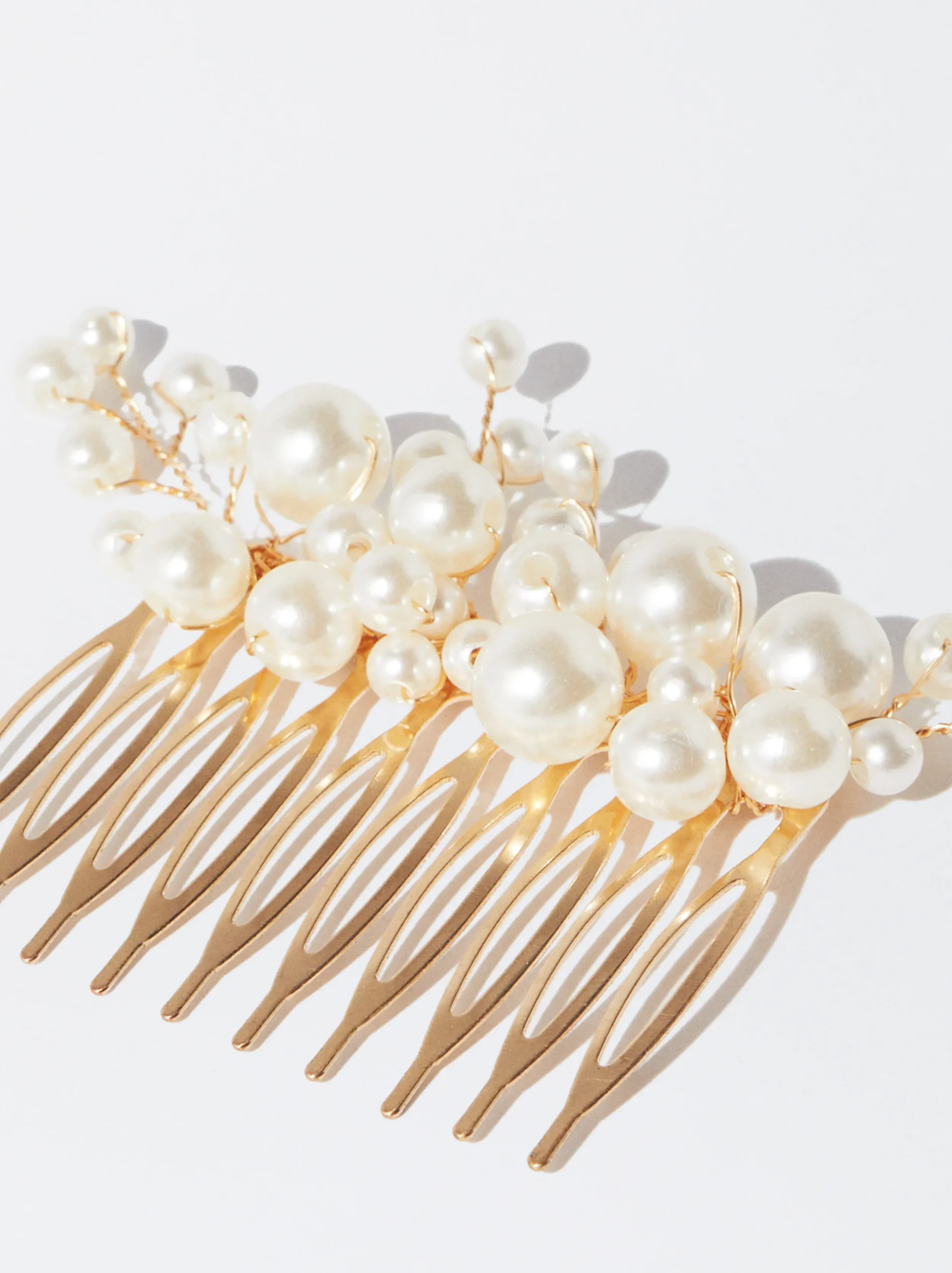 PARFOIS Peineta Con Perlas Blanco Clearance