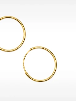 PARFOIS Pendiente De Aro Cortos De Plata 925 Dorado Flash Sale