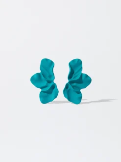 PARFOIS Pendiente Flor Acrílico Azul Store