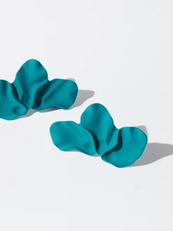 PARFOIS Pendiente Flor Acr&iacute;lico Azul Store