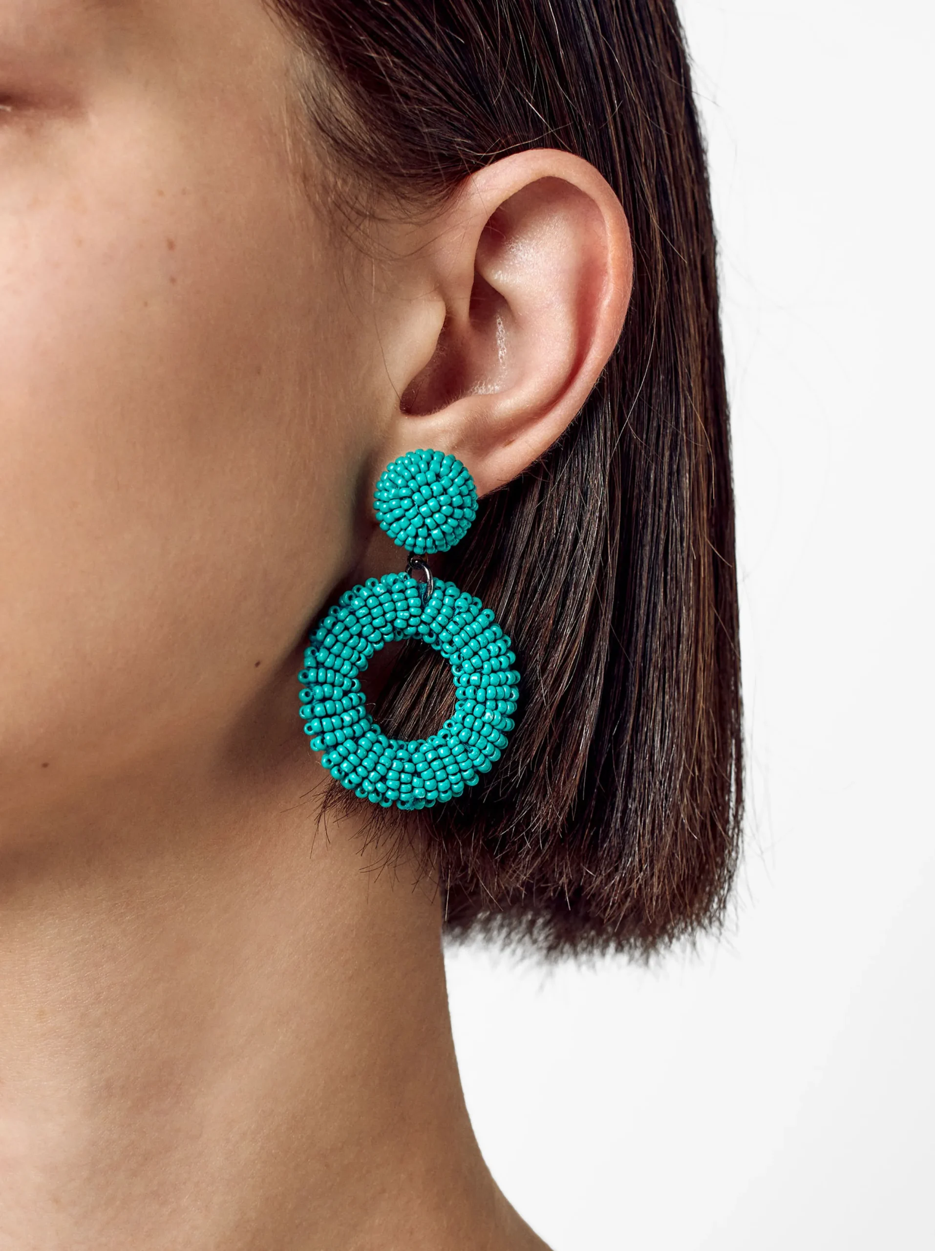 PARFOIS Pendientes Abalorios Azul Best Sale