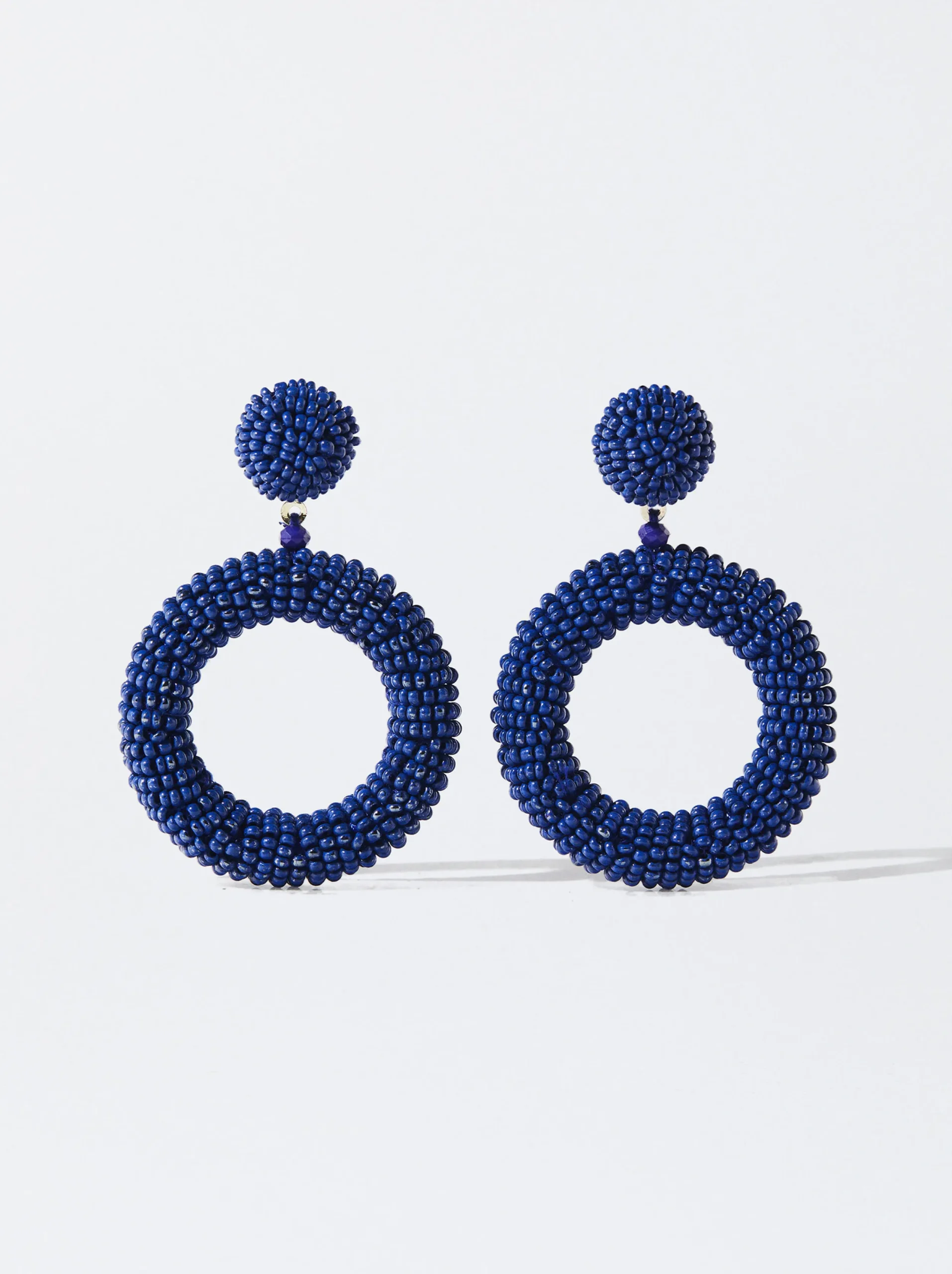 PARFOIS Pendientes Abalorios Azul Marino Cheap