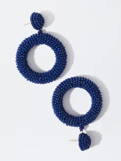 PARFOIS Pendientes Abalorios Azul Marino Cheap