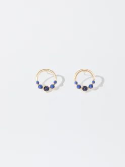 PARFOIS Pendientes Abalorios Azul Marino Sale
