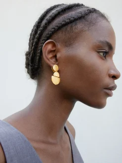 PARFOIS Pendientes Bañados En Oro De 18 Quilates Dorado Flash Sale