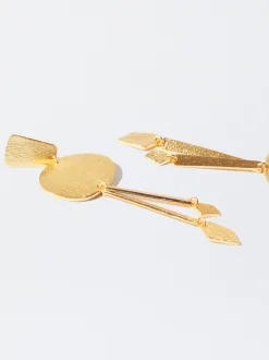 PARFOIS Pendientes Ba&ntilde;ados En Oro De 18 Quilates Dorado Discount