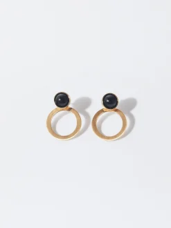 PARFOIS Pendientes Bicolor Negro Outlet