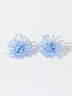 PARFOIS Pendientes Con Abalorios Azul Sale