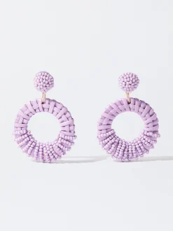 PARFOIS Pendientes Con Abalorios Violeta Online